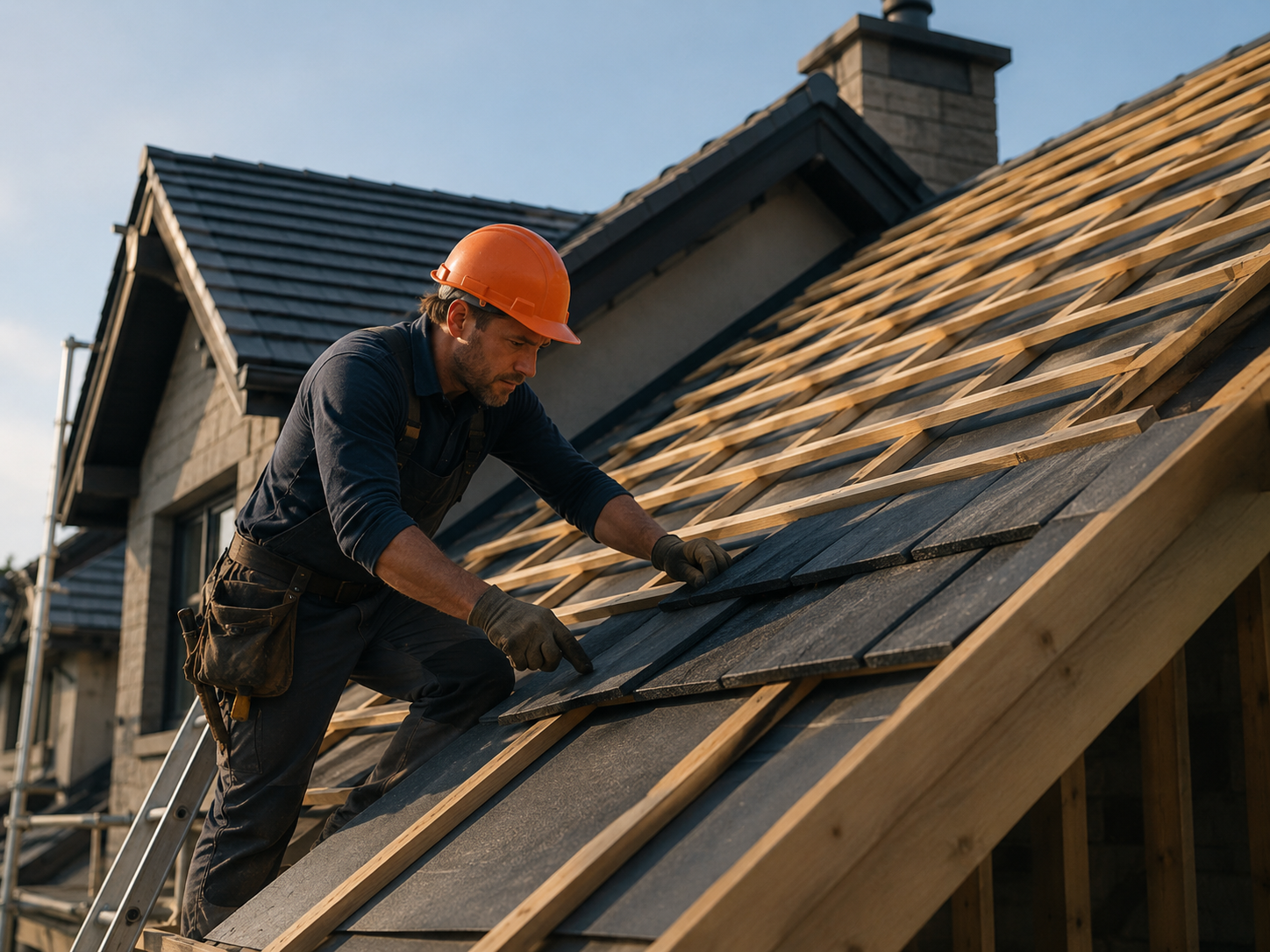 Roofer conducting detailed inspection on Gold Coast roof